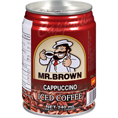 Mr. Brown Cappuccino Iced Coffee, product of Taiwan, 240ml can | SouthEATS