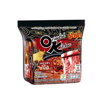 Mama Oriental Kitchen Instant Noodles Mala Beef Flavor, 4 packs 340 grams, Thai Cuisine | SouthEATS