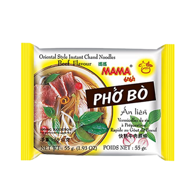 Mama Pho Bo Rice Noodles with Artificial Beef Flavor, Thai | SouthEATS