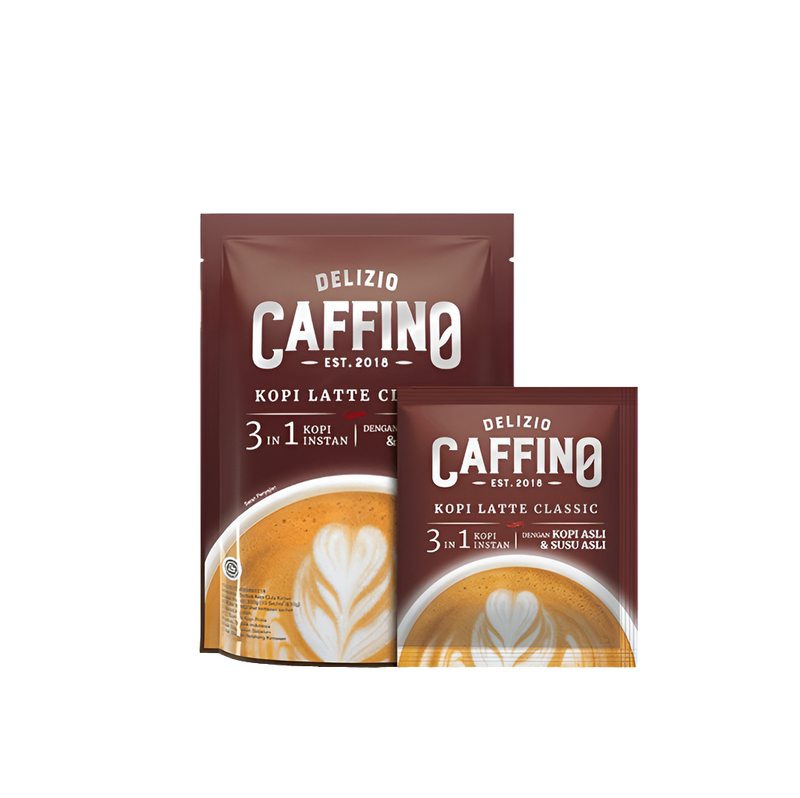 Delizio Caffino 3 in 1 Classic Coffee Latte Less Sugar Instant Coffee, Indonesian | SouthEATS