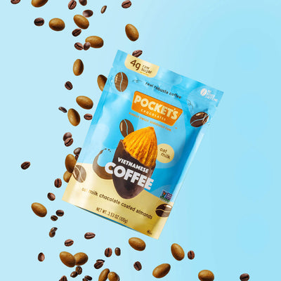 Pocket's Chocolates Vietnamese Coffee Oat Milk Chocolate Coated Almonds